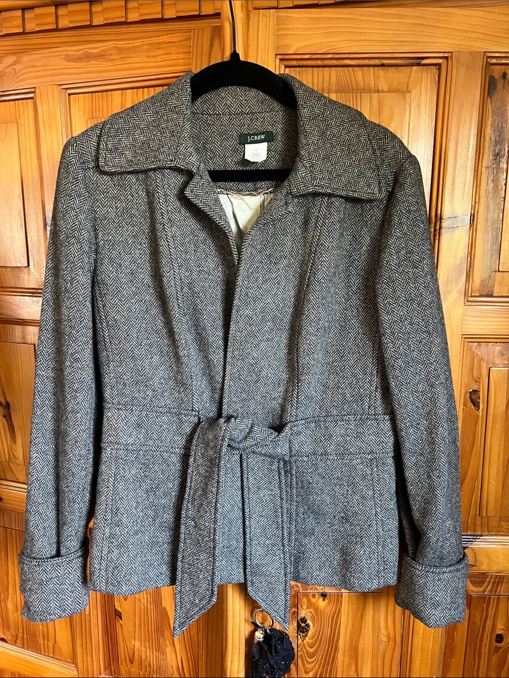 J. Crew Women's Robert Noble Herringbone Belted Wool Jacket